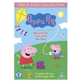 Peppa Pig DVD - volumes 1 - 3: Muddy Puddles, Flying a Kite, New Shoes