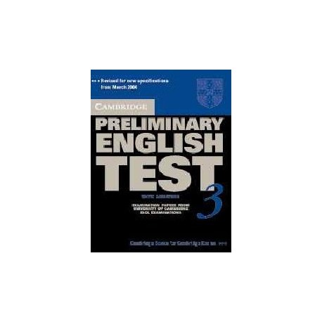 Cambridge Preliminary English Test 3 Self-study Pack (Student's Book with answers and Audio CD)