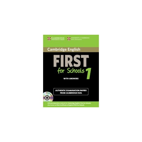 Cambridge English First for Schools 1 Student's Book with answers + CDs