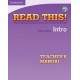 Read This! Intro Teacher's Manual + Audio CD