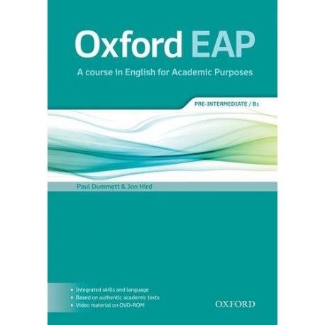 Oxford EAP English for Academic Purposes B1 Pre-Intermediate Student's Book + DVD-ROM