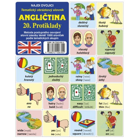 Angličtina-pexeso 20. Protiklady
