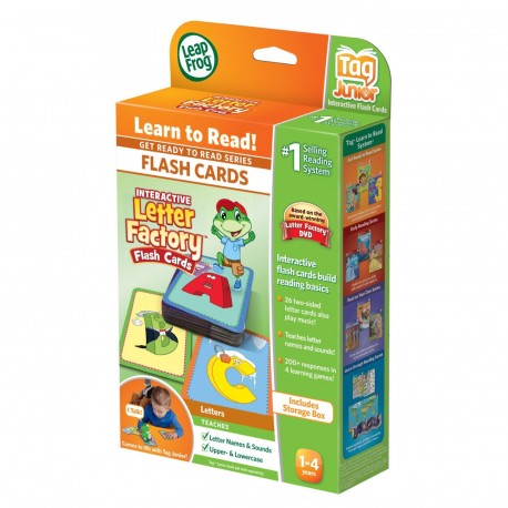 LeapFrog Get Ready to Read Series Interactive Letter Factory Tag Junior Flash Cards 