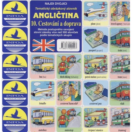 Angličtina-pexeso 10. Cestování a doprava Angličtina-pexeso 10. Cestování a doprava
