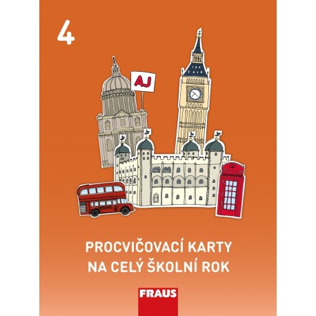 Procvičovací karty na celý školní rok - Angličtina pro 4. ročník