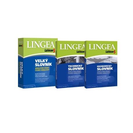 Lingea: ﻿Lexicon 5 Anglický velký + ekonomický + technický slovník (3 CD-ROMy)