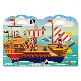 Melissa & Doug - Adhezní sešit se samolepkami- Piráti