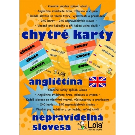 Chytré karty - Angličtina nepravidelná slovesa Chytré karty - Angličtina nepravidelná slovesa
