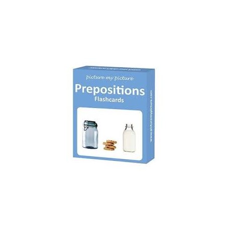 Preposition Flashcards: 40 Positional Language Photo Cards