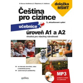 Čeština pro cizince učebnice a cvičebnice A1 a A2 + MP3 audio CD