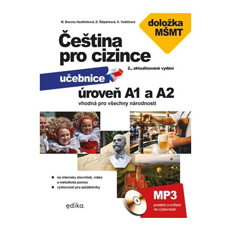 Čeština pro cizince učebnice a cvičebnice A1 a A2 + MP3 audio CD