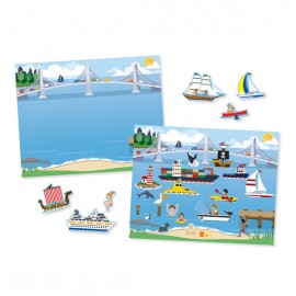 Melissa & Doug - Blok s adhezními samolepkami - Dopravní prostředky