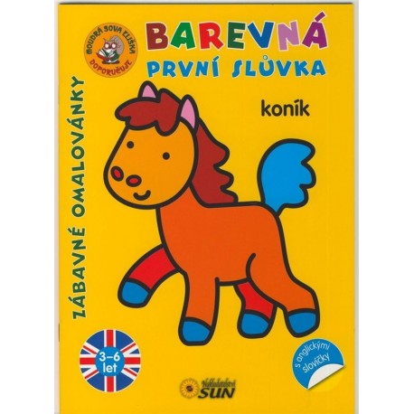 Barevná první slůvka - zábavné omalovánky (koník)