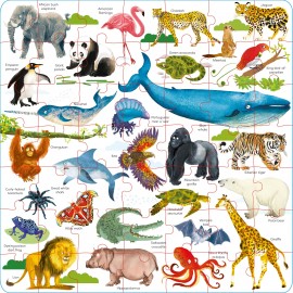 Usborne Book and Jigsaw Wild Animals 