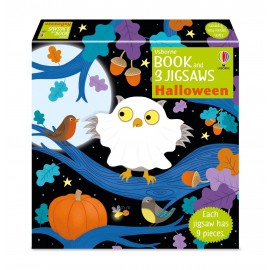 Usborne Book and 3 Jigsaws: Halloween
