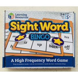 Sight Word Bingo stolní hra naučí běžná slovíčka v angličtině