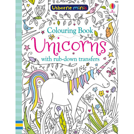Usborne minis: Colouring Book Unicorns with Rub Downs