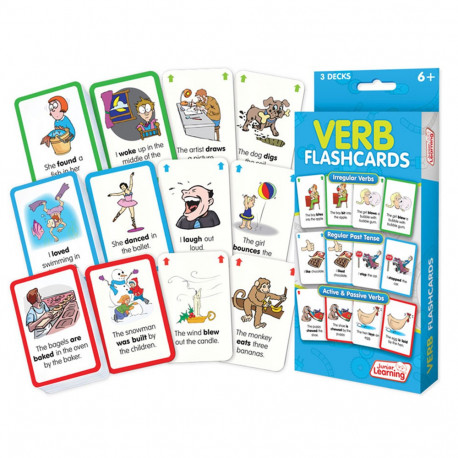 Verb Flashcards kartičky s pravidelnými i nepravidelnými slovesy v angličtině