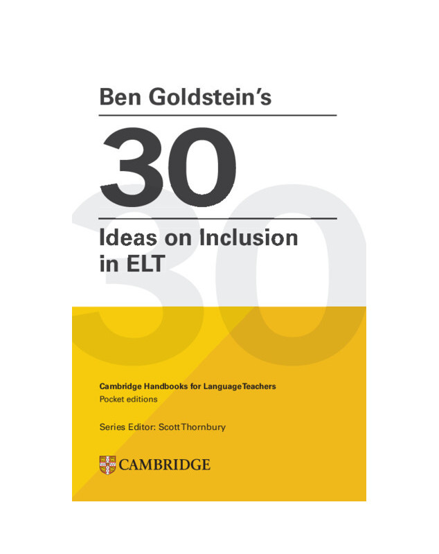 Ben Goldstein's 30 Ideas on Inclusion