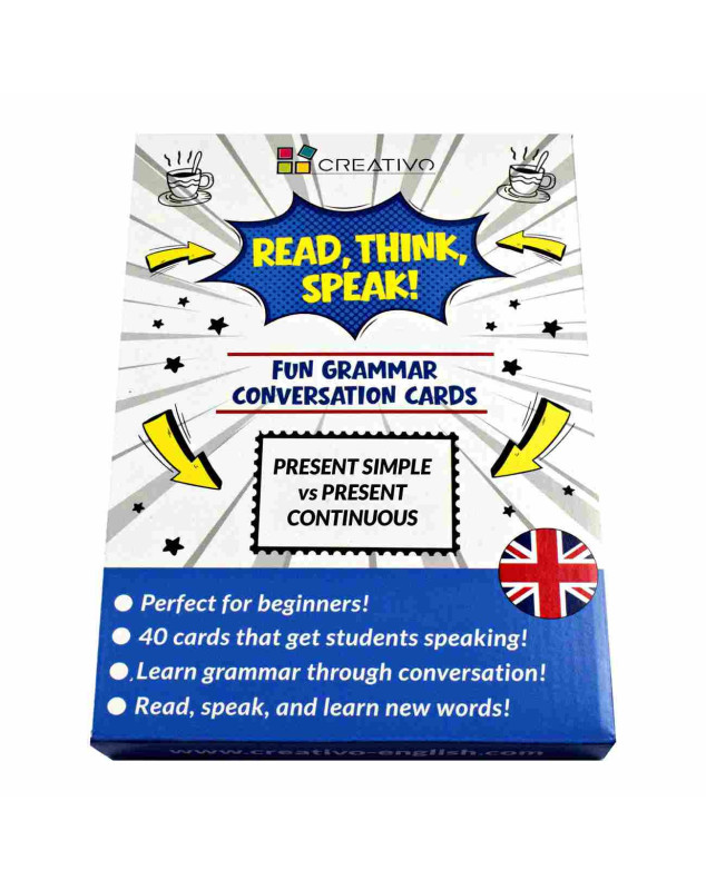 Read, Think, Speak! Conversation Cards (Present Simple vs Present Continuous)