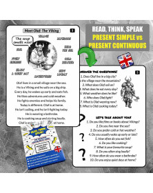 Read, Think, Speak! Conversation Cards (Present Simple vs Present Continuous)