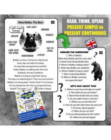 Read, Think, Speak! Conversation Cards (Present Simple vs Present Continuous)