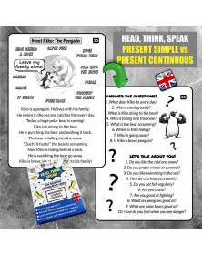 Read, Think, Speak! Conversation Cards (Present Simple vs Present Continuous)
